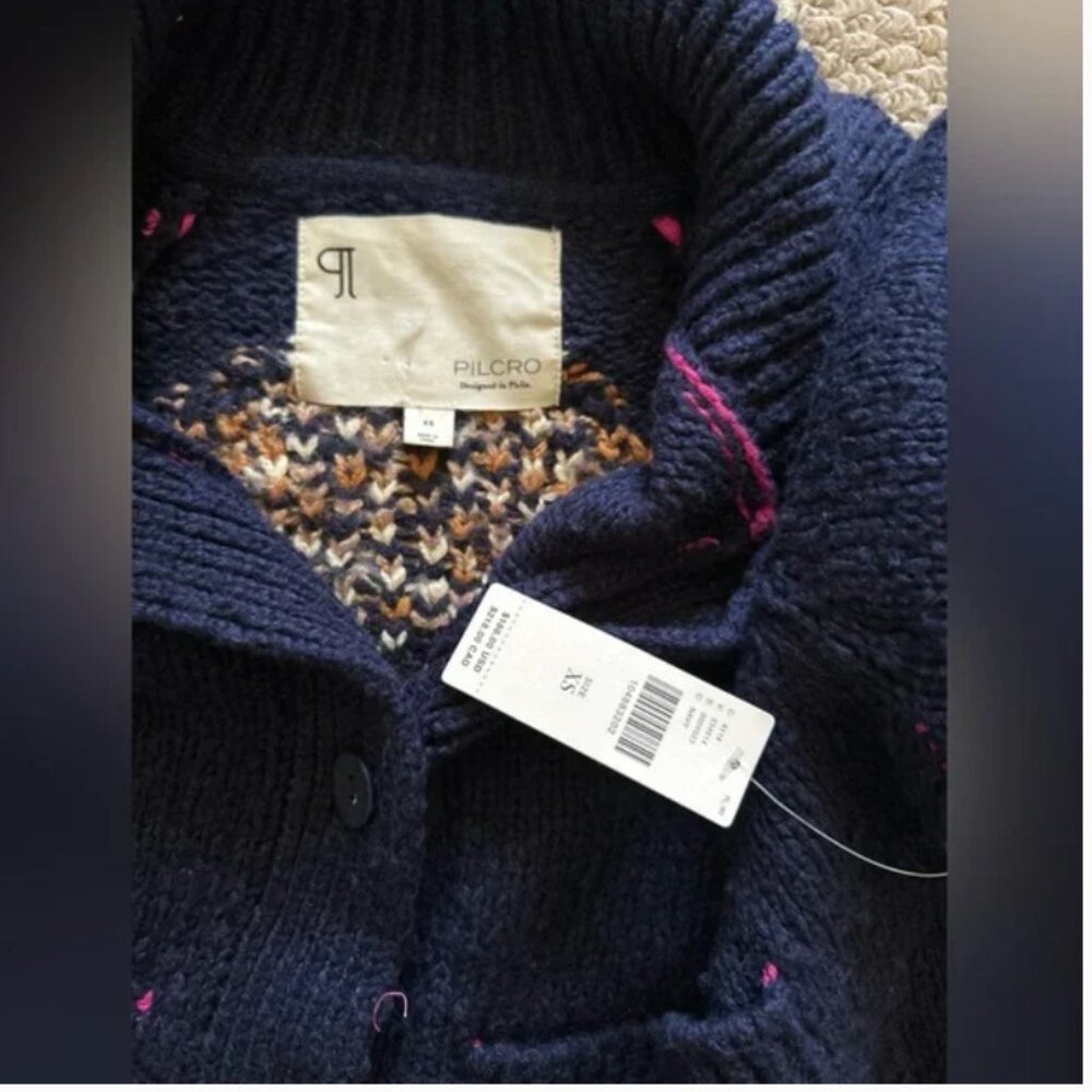 Anthropologie NWT The Jesse Dog Icon Cardigan Sweater Pilcro size XS - Picture 9 of 10